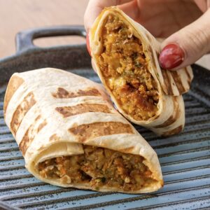 Bolognese in a tortilla